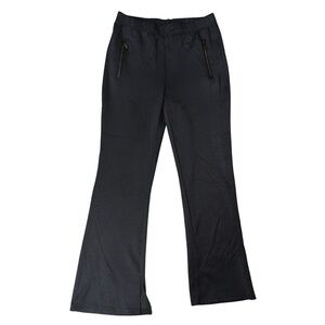 Dark grey Flared Pants with Zipper Pockets
